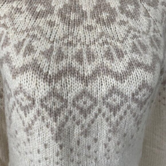 SONOMA Nordic Fair Isle Oversized Pullover Sweater Ivory Small - Picture 5 of 14